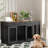 NEBZHASK 63'' Large Double Dog Crate Kennel Furniture with Divider and 3 Drawers for 2 Medium Animals Indoor-1322905602