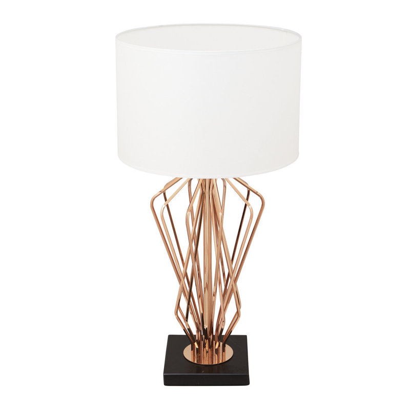 Amaud Metal Table Lamp, White