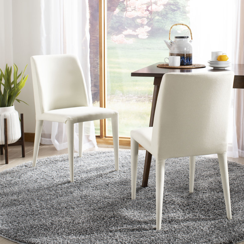 Chaise d'appoint rembourrée Boilleau, Lin - Beige