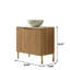 Meuble-lavabo moderne 30 po avec portes cannelées, comptoir en pierre frittée, plusieurs options d'évier à vasque et rangement à fermeture en douceur-1330004043