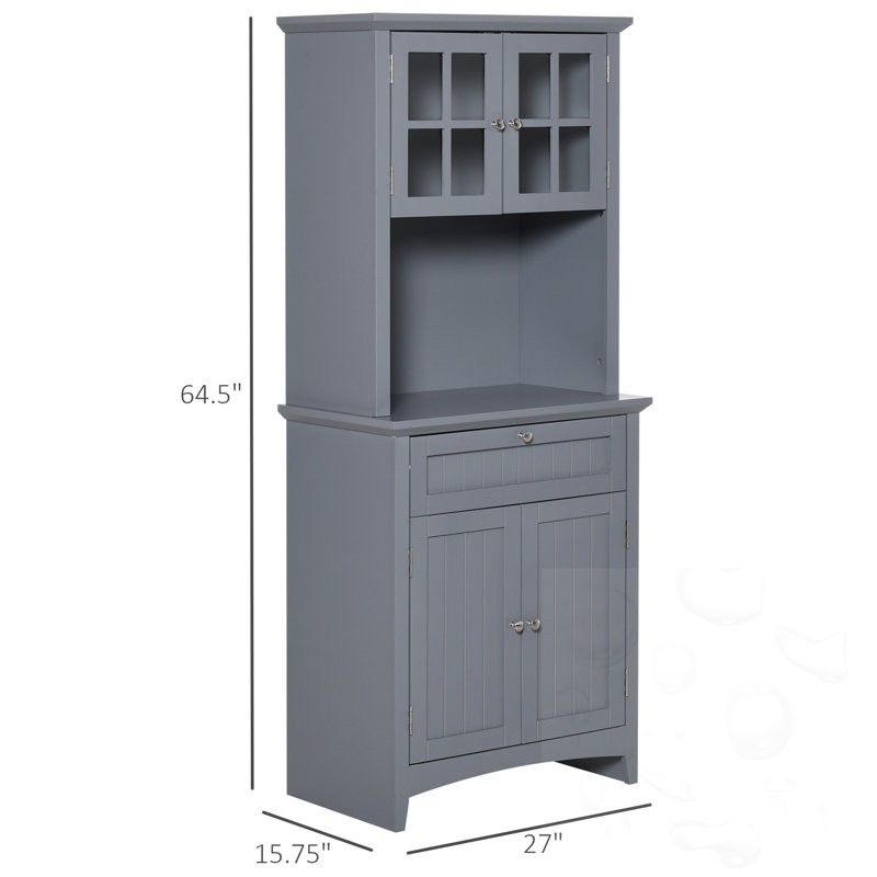 Armoire de rangement avec 4 portes et rangement ouvert
