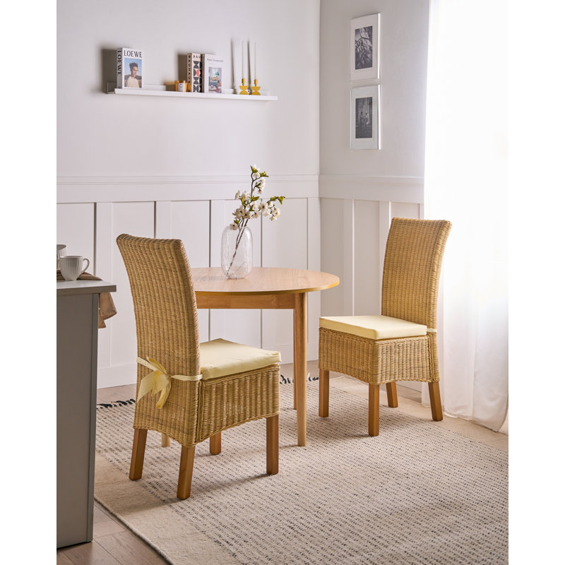 49cm H Solid Wood Stacking Side Chair, Beige