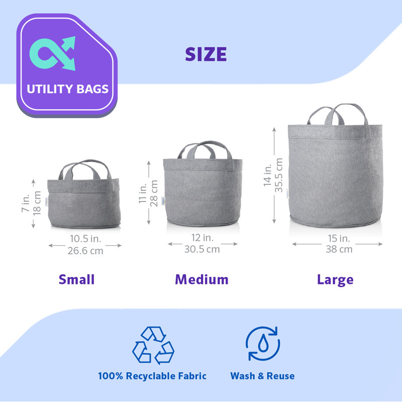 Coolaroo Fabric Decorative Bin, Gray
