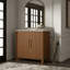 Armoire de rangement 35,4 "avec dessus en faux travertin Auris