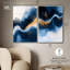 Art mural acrylique bleu Glam Blue and Gold par Art Remedy, prêt à être accroché-115211738