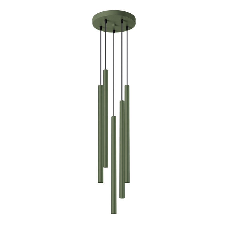 Berthile - Light Pendant, Green, 14cm W x 27cm D, 5 Lights