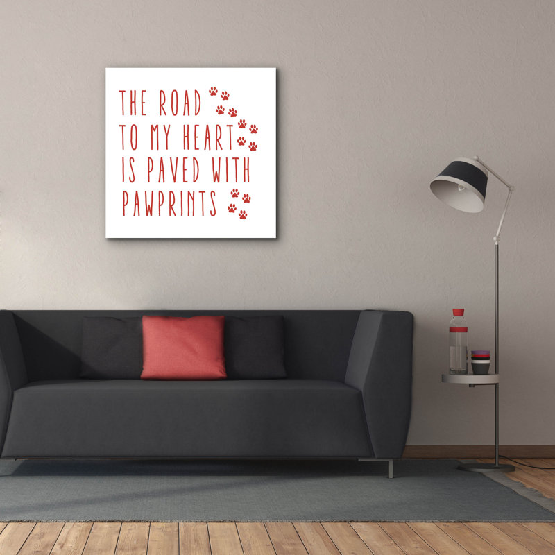  «Road Heart» par Erin Clark, art mural sur toile, 26 po x 26 po, H 37 po x l 37 po