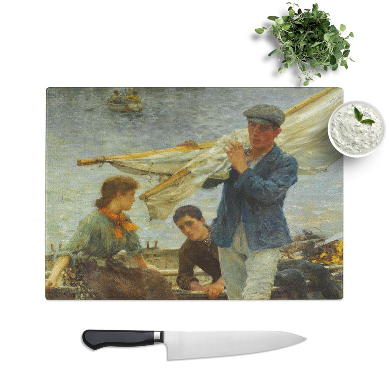 Returning by Henry Scott Tuke Chopping Board, 0.4cm H x 28.5cm W x 39cm L