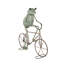 Cole et sculpture de jardin en métal sur une grenouille de vélo avec des accents dorés-1516273711-1516273706