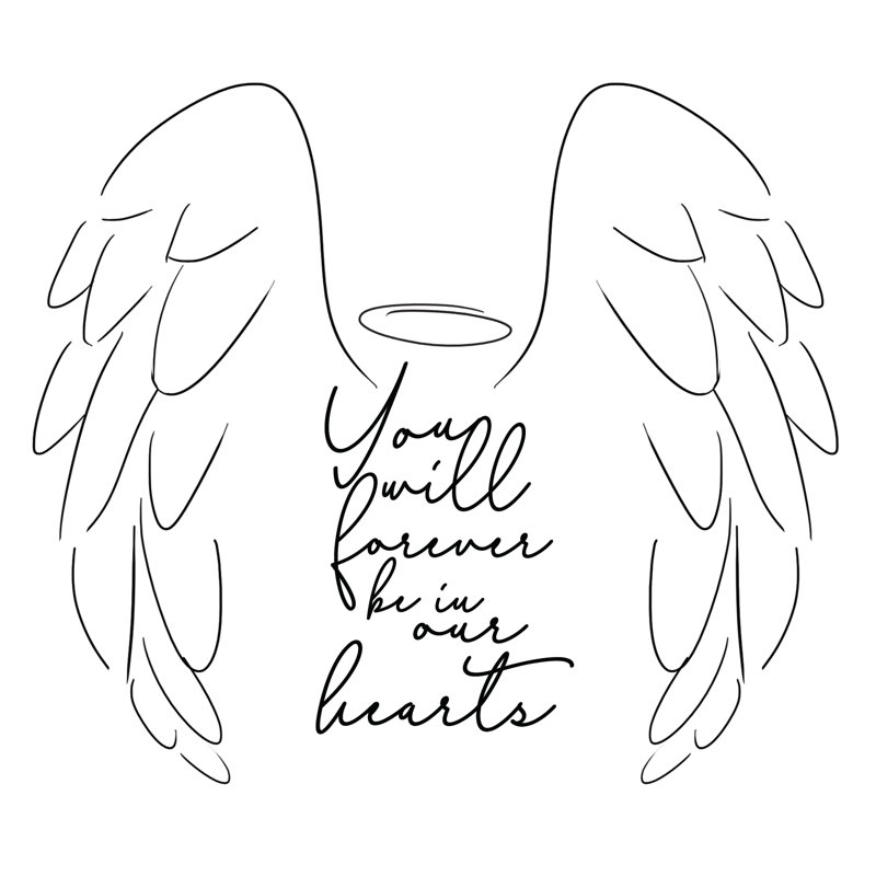 Our Hearts Wings - Wrapped Canvas Print, 122cm H x 122cm W x 3.8cm D