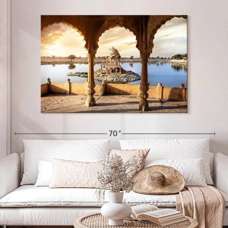 Adella Gadi Sagar Temple, 34" H x 51" W