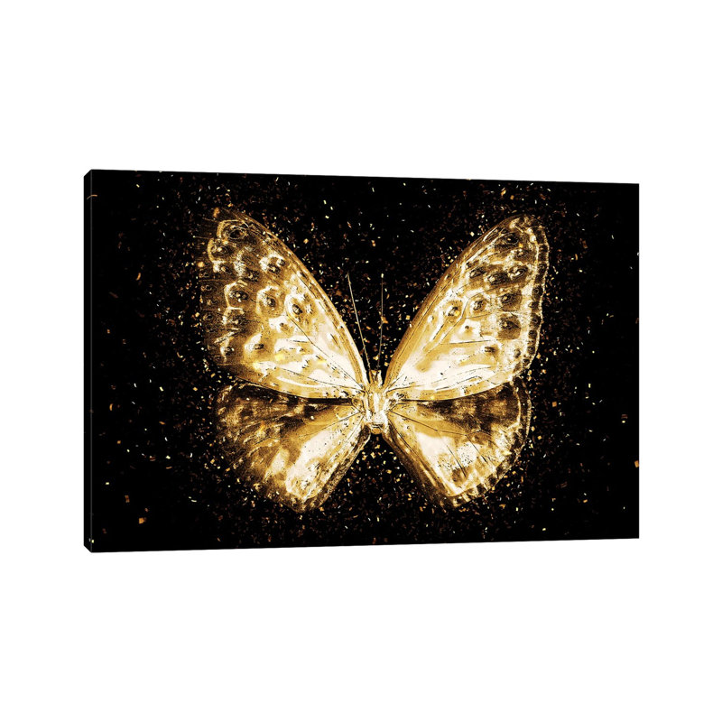 Golden - Butterfly I by Philippe Hugonnard - Wrapped Canvas Print, 152.5 cm H x 101.5 cm W