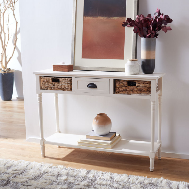 Painswick 113.03Cm Console Table, Distressed White