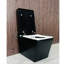 Toilette intelligente avec réservoir intégré pour la salle de bain, chasse d'eau automatique, siège chauffant, télécommande, affichage à DEL, réservoir d'embellissement carré noir, organisation-125061693
