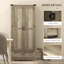 Armoire de rangement de 69 po de hauteur avec tablettes réglables, gris