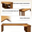 Bureau d'angle en bois massif en forme de L avec rangement ouvert, conception à rebords surélevés et espace de travail spacieux pour le bureau à domicile-1128838924