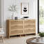 Armoire d'angle en forme de rotin, 6 tiroirs pour un rangement sûr et spacieux dans le salon, la chambre à coucher et la cuisine