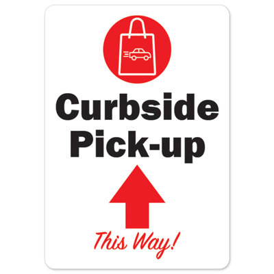 Enseigne flambée «Pick-Up This Way Up»