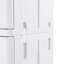 Armoire de rangement en plastique pliable à 3 niveaux avec roulettes-2019617912