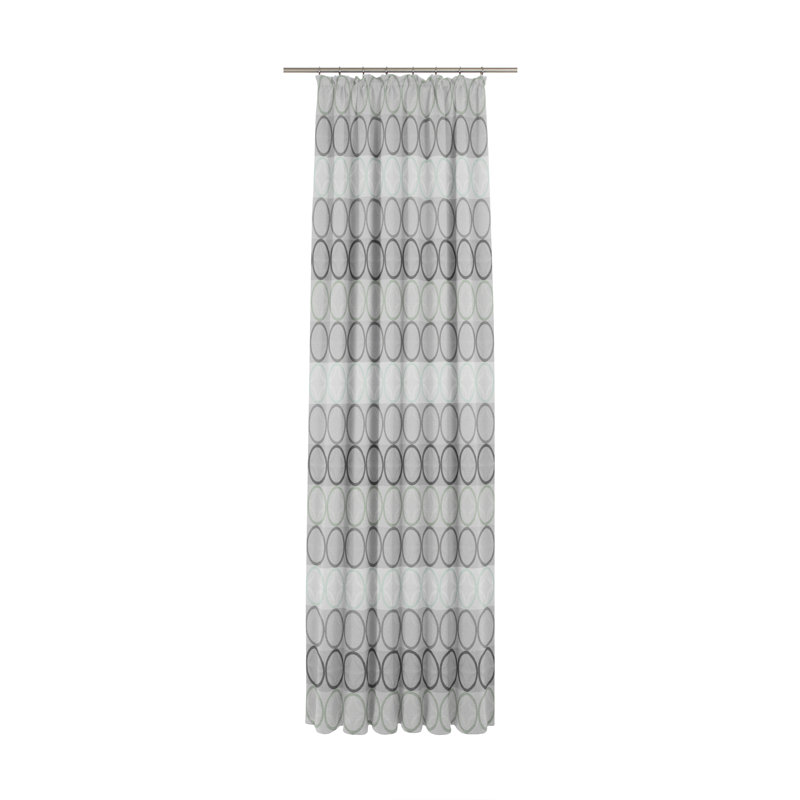 Deguzman Pencil Pleat Room Darkening Single Curtain, 132cm Width x 225cm Drop, Mint/Blue