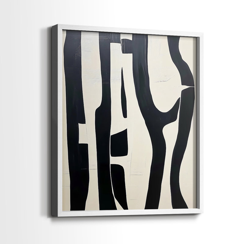 "ABSTRACT Series DCXLVI" par J Paul, Blanc / Blanc, H 21 po x l 17 po