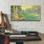  Art mural en verre, "Lake région" par Allayn Stevens, 24 po x 12 po-788421178