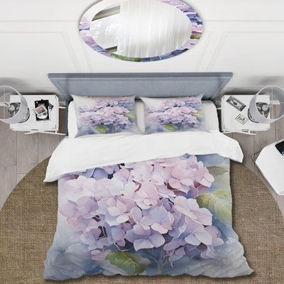Ensemble de housse de couette en microfibre / polyester mauve