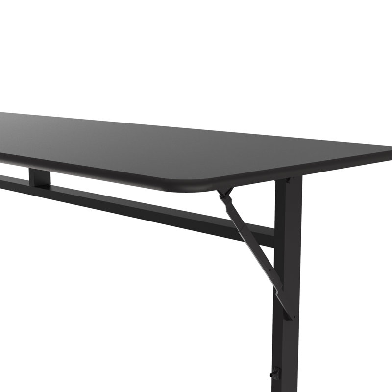 Rectangle 6 Person Height Adjustable Flip Top Training Table with Casters, 31" H x 60" L x 24" W