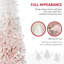 Sapin de Noël artificiel non éclairé 6 pi avec branches réalistes et base en acier, rose et blanc