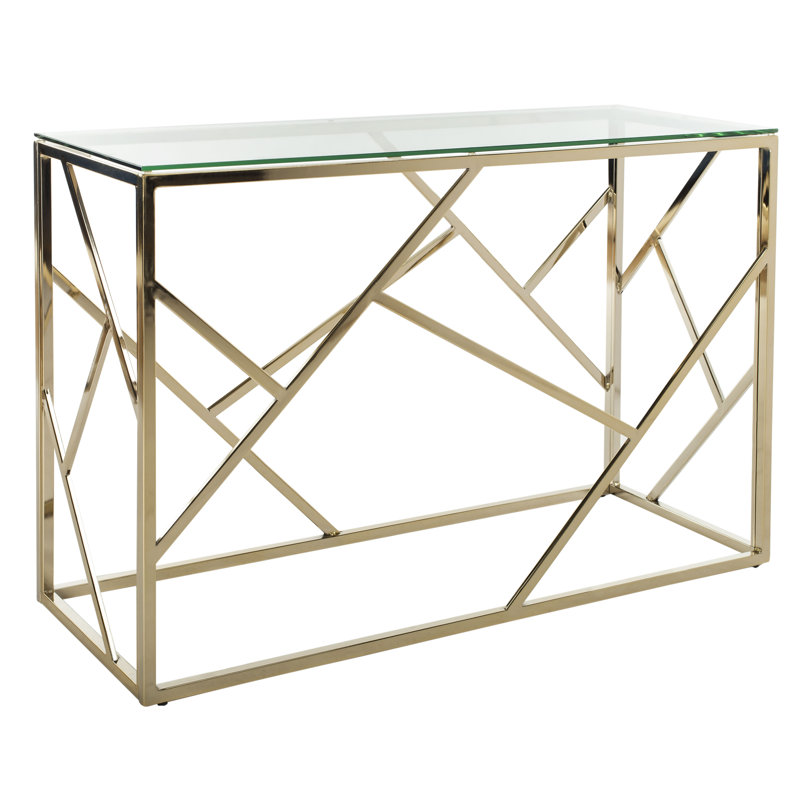 Namiko 55.10'' Glass Top Console Table, 30" H x 48" W x 18" D