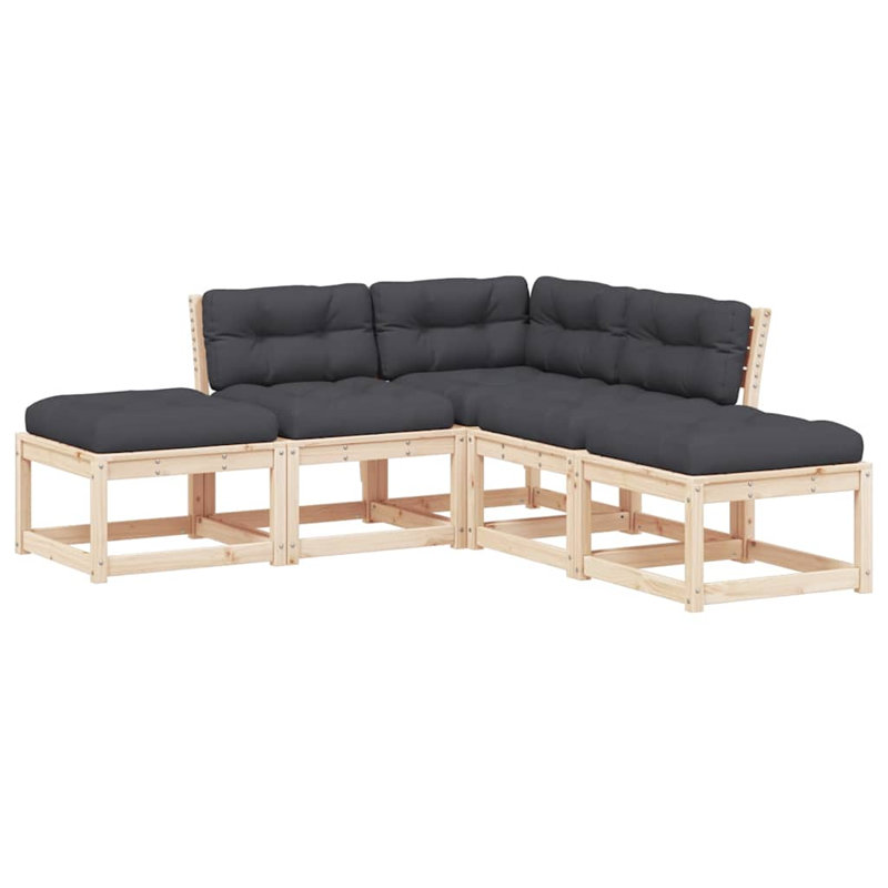 200cm Wide Patio Sofa, Brown, Gray