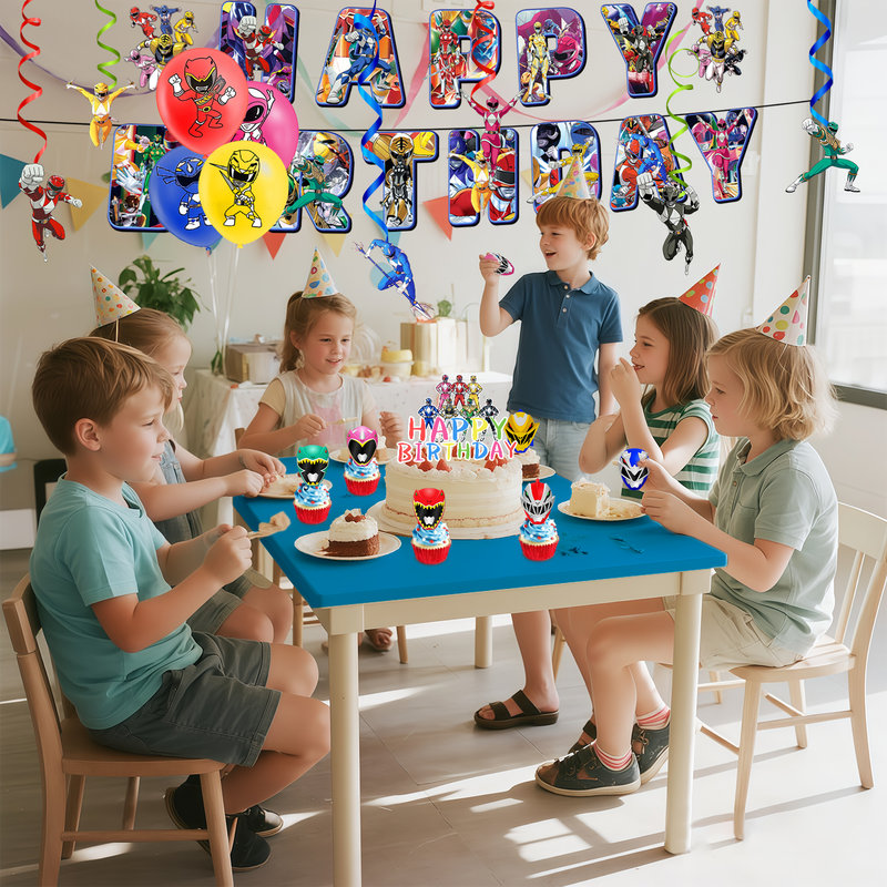 Power Ranger Door Decorations The Holiday Aisle® Power Rangers Birthday Party Supplies,33Pcs Power ...