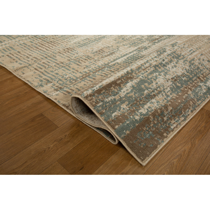 Tapis à motif abstrait de la collection Kriselia, 7 pi 8 po x 11 pi 1 po