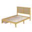 Rubber Wooden Bed Frame Full Size With Two Storage Drawers-892477762-892477760