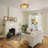 3-Light Gritty Coarse-grained Glass Bread-Shaded Flush Mount-837579368