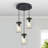 Camelot 3 - Light Cluster Pendant Lighting Matte Black Mason Jar Kitchen Island Pendant Fixtures