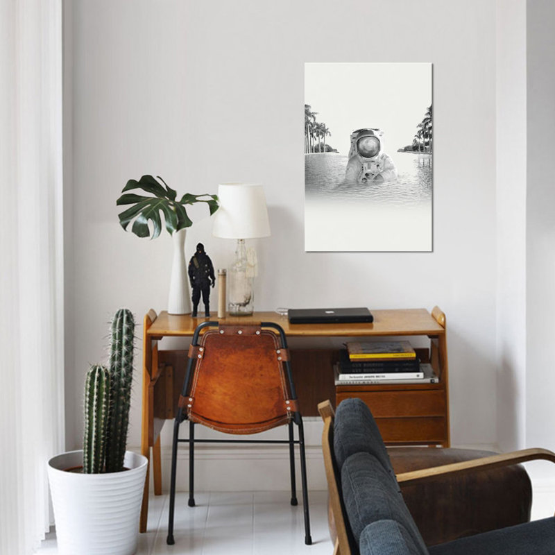 «Astronaut», reproduction d'impression sur toile, H 26 po x l 18 po x P 1,5 po, Toile tendue, Pas de tapis