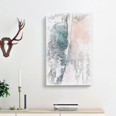 Rainbow Beach in Brisbane Australia - Wrapped Canvas Drawing - Wrapped Canvas