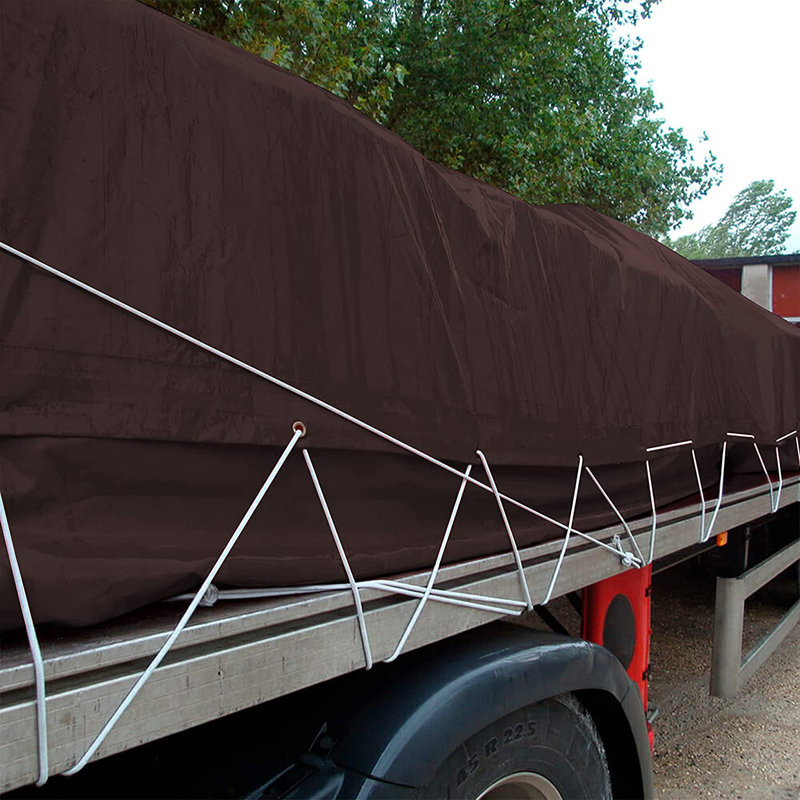 Multipurpose Heavy Duty Tarps Waterproof, UV Resistant Outdoor Protective Tarpaulin with Reinforcement(5 x 7 ft), Brown
