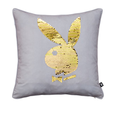 Live Your Dream Sequin Bunny 45x45cm Cushion Gold