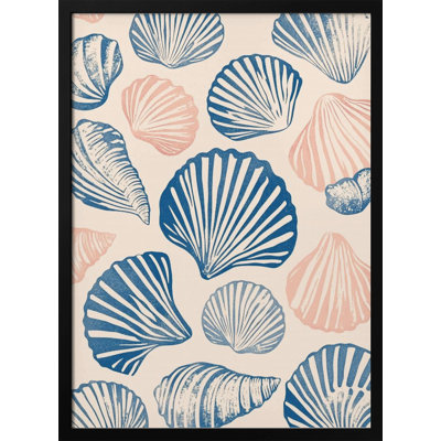 "Seashell", art mural texturé encadré