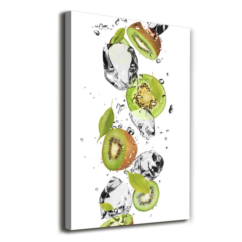 Kiwi And Water - Wrapped Canvas Print