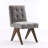 Modern Upholstered Parsons Chair Linen Fabric Tufted Dining Chairs Armless Side Chair Vanity Chair-112556280