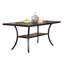 Mobilier de salle à manger moderne et classique avec plateau rectangulaire en bois naturel et chaises 6x