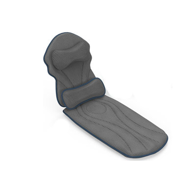 Soft 5D Air Mesh Full Body Bath Pillows For Head,Shoulder,Back And Lumbar Support,Non-Slip,Black