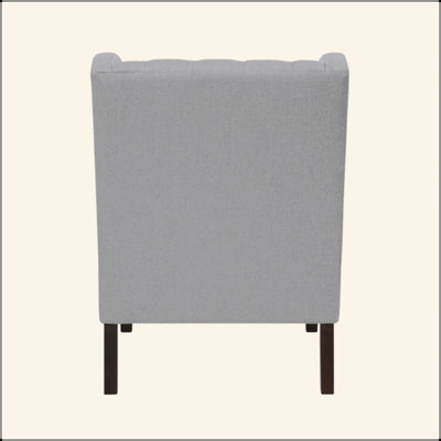 1Pc Accent Chair Button-Tufted Fabric Upholstery Foam Cushion Seat Living Room Furniture