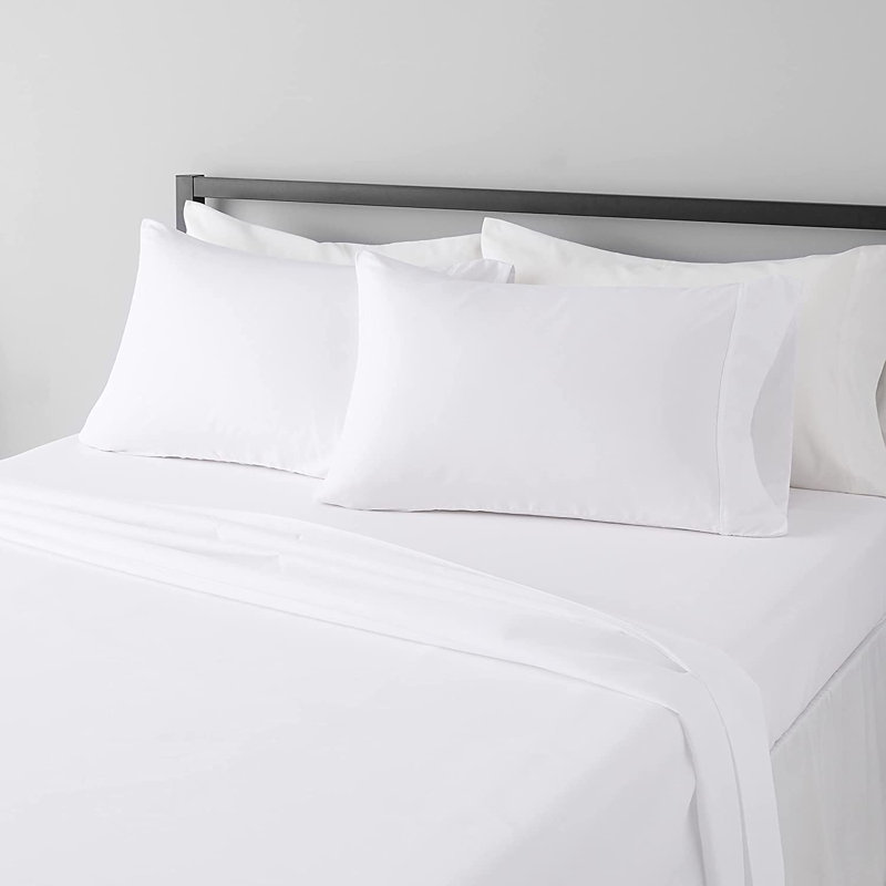 Milano 1000-Thread-Count 100% Egyptian-Quality Cotton Sheet Set, King Sheet Set with 2 Pillowcases, White