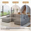Canapé modulaire rembourré en chenille 5 pièces avec coussins décoratifs et repose-pieds amovibles 5 pièces-1794870453-1794870455