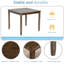 5 pièces, table carrée, noyer, chaises rembourrées, profondeur d'assise, support lombaire ergonomique en bois d'hévéa,