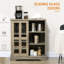 Buffet 36 po, armoire grise avec porte coulissante et tablette bénéfique, rangement pour café